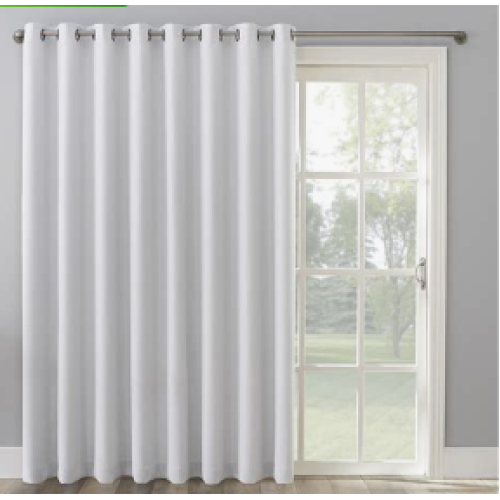 The Big One Kentfield Grommet Sliding Patio Door Curtain Panel, White