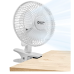 Comfort Zone CZ6C 6" Quiet Portable Indoor 2-Speed Desk Fan with Clip and Fully Adjustable Tilt, White