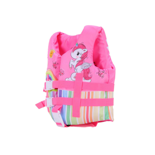 EHIOR Swim Vest forToddlers Kids, Learn to Swim Aid Quick-Dry Water Float Life Jacket with 3 Buckles and Straps for Pool, Lake, Beach (Pink Unicorn