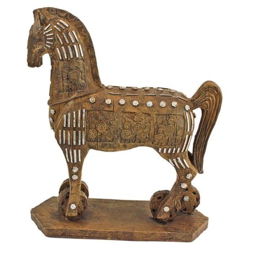 Design Toscano NY17900 The Legendary Trojan Horse Sculpture