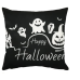 WEYON Happy Halloween Pillow Covers 18 x 18 Inch Farmhouse Trick or Treat Decorative Rustic Cushion Cover for Home Sofa Halloween Decorations Couch, Set of 4 (Halloween Theme-Ghost)