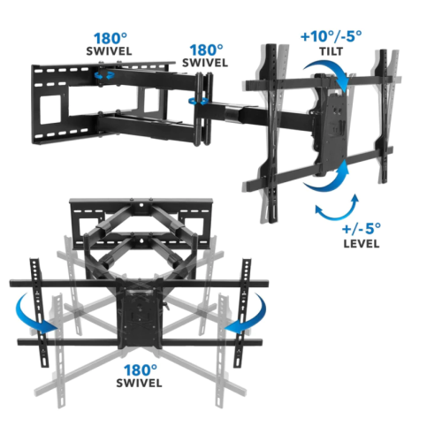 Dual Arm TV Wall Mount with Extra Long Extension