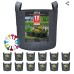 12 pack felt 7 gallon planters with plant markers