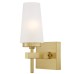 Chaddsford 1-Light Champagne Brass Wall Mount Sconce