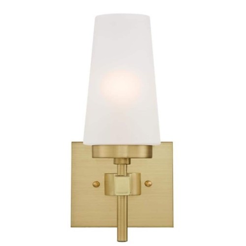 Chaddsford 1-Light Champagne Brass Wall Mount Sconce