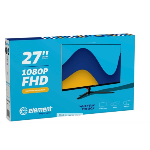 Element Electronics - Element 27" IPS LED 1080p Full HD Frameless Monitor - Black