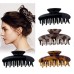 4PCS Hair Claw Clips, Nanssigy Nonslip Tortoise Hair Clips for Women Girls Thick Thin Hair, Hair Jaw Clamp Banana Barrettes, French Design Celluloid Leopard Print Hair Clip Styling Accessories