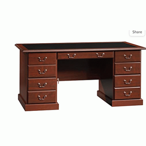 Sauder Heritage Hill Executive Desk, Classic Cherry Finish