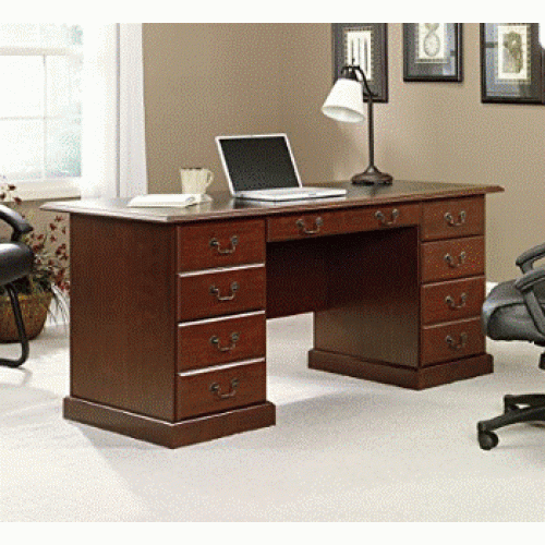 Sauder Heritage Hill Executive Desk, Classic Cherry Finish