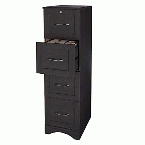 Realspace® Pelingo 22”D Vertical 4-Drawer Vertical File Cabinet, Gray