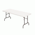 Realspace® Molded Plastic Top Folding Table, 8'W, Gray Granite