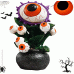 Vcdsoy Halloween Decorations Indoor- Eyeball Orange Lights - Resin Eyeball Flowerpot Scary Outdoor Halloween Decor Halloween Table Decorations for Bedroom Outside Decorations Patio Yard Lawn