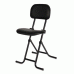 Alera Alera IL Series Height-Adjustable Folding Stool, 27.5" Seat Height, Supports up to 300 lbs., Black Seat/Back, Black Base