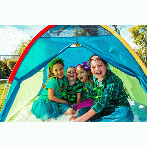 Pacific Play Tents 40205 Kids Super Duper 4-Kid Dome Tent Playhouse, 58" x 58" x 46"