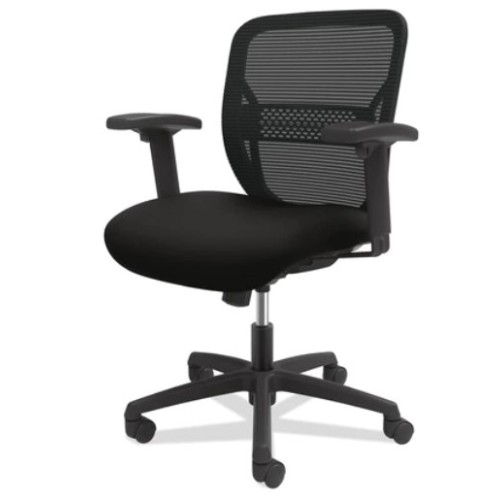 Task Chair, Adjustable Arms, Black