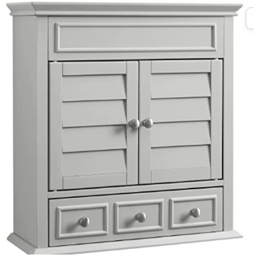 Crosley Furniture CF7004-GY Lydia Bathroom Wall Cabinet, Gray