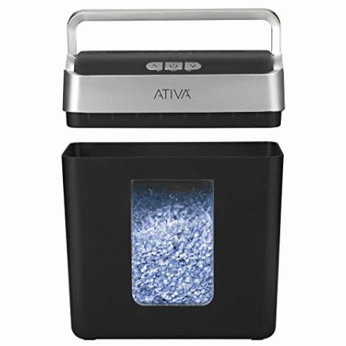 Ativa - Shredder - 8 SH Micro-Cut Lift-Off Shredder with Handle - 15.35" h x 13.78" w x 7.56" d - Plastic/metal - 15" x 8.625" x 16.5"