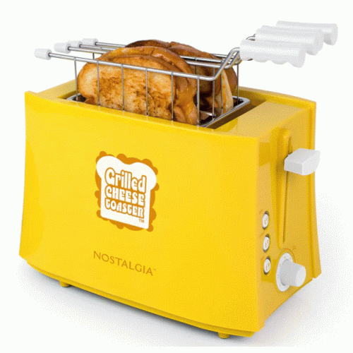 Grilled Cheese Toaster with Easy-Clean Toaster Baskets and Adjustable Toasting Dial