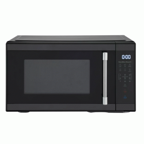 Hamilton Beach 1.1 Cu. ft. 1000 W Mid Size Microwave Oven, 1000W, Black Stainless Steel