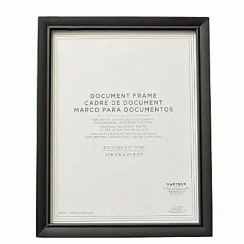 Gartner™ Studios Document Frame, 8 1/2"H x 11"W, Black (SET OF 3)