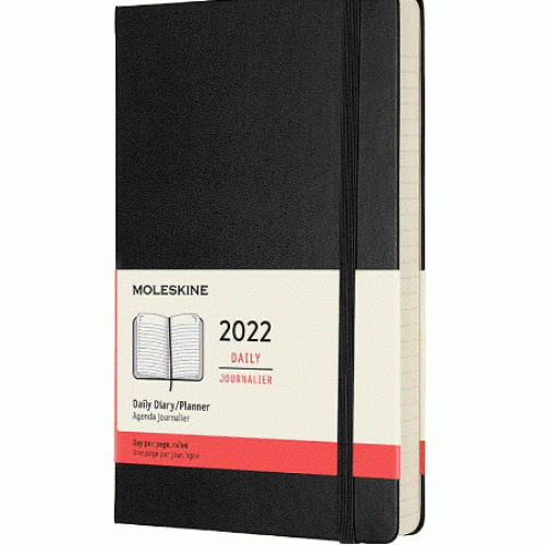 Moleskine Classic 12 Month 2022-2023 Daily Planner, Hard Cover, Large (5" x 8.25"), Black