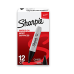 Sharpie® Permanent Markers, Chisel Tip, Black Ink, Pack Of 12 Markers