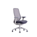 WorkPro® 6000 Series Multifunction Ergonomic Mesh/Fabric High-Back Executive Chair, White Frame/Dark Gray Seat