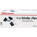 Office Depot® Brand Binder Clips, Large, 2" Wide, 1" Capacity, Black, Box Of 12