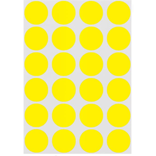 ChromaLabel 0.75 Inch Round Label Permanent Color Code Dot Stickers, 1008 Pack, 24 Labels per Sheet, Yellow
