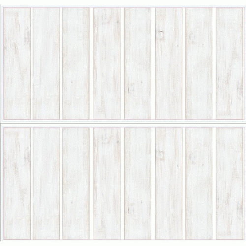 RoomMates RMK3697GM White Shiplap Wood Plank Peel and Stick Wall Decal 17.25" x 36.5"