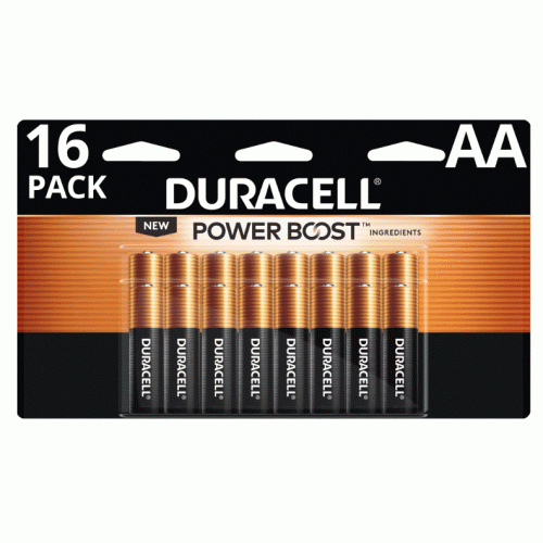 Duracell Coppertop AA Battery with POWER BOOST™, 16 Pack Long-Lasting Batteries