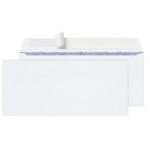 Office Depot® Brand #10 Security Envelopes, Clean Seal, White, Box Of 100