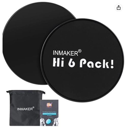 INMAKER Exercise Sliders Fitness, Dual Sided Strength Slides, Core Gliding Discs with Carry Bag, Manual and Ebook