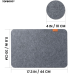 Place Mats for Dinning Table - Topbooc Felt Placemats Set of 6 Place Mats and 6 Coaster Heat-Resistant Anti-Skid Washable Table Mats( 12pcs Grey)