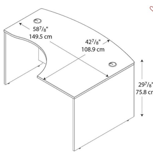 Dimensions:29.84"H x 58.86"W x 42.87"D Product Weight: 123 lbs