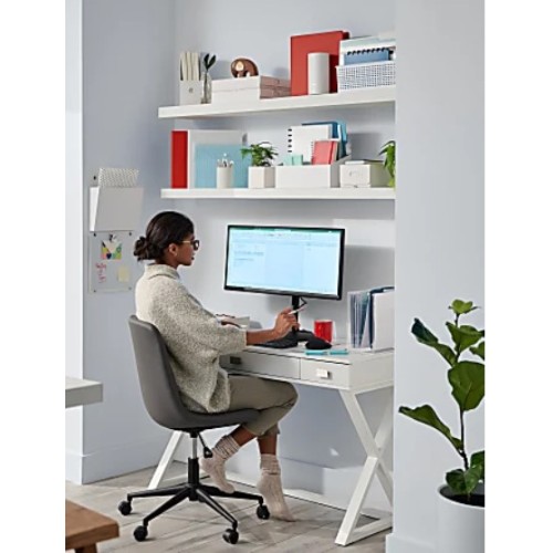 Realspace® Keri 48"W Writing Desk, White