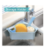 Multi-function Triangle Sink Basket Strainer Sponge Storage, Gray