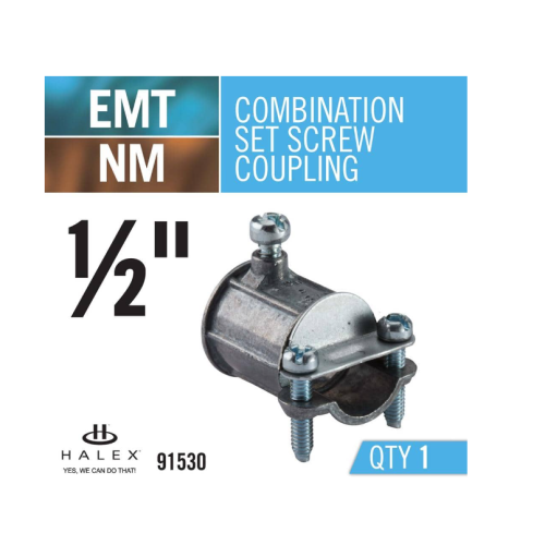 Hubbell-Raco 1842CP EMT/Nm Combo Coupler, 1/2-Inch, 25-Pack