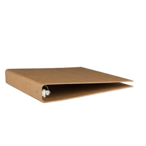 JAM Paper Kraft 1 Inch Binder Natural Recycled 3 Ring Binder Sold Individually 4 PACK