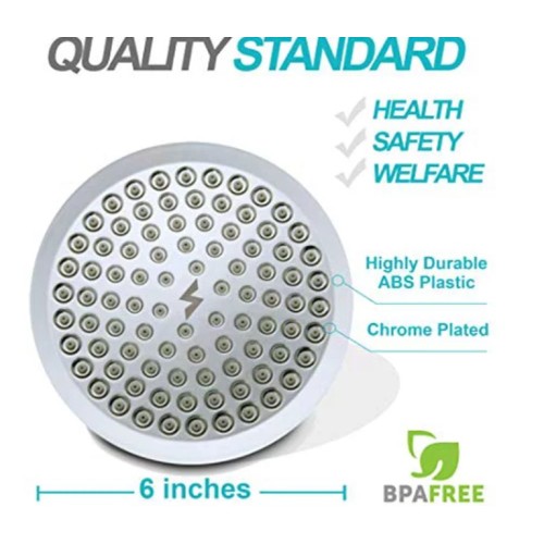 SparkPod 6” Shower Head High Pressure Rain Luxury Modern Chrome Look