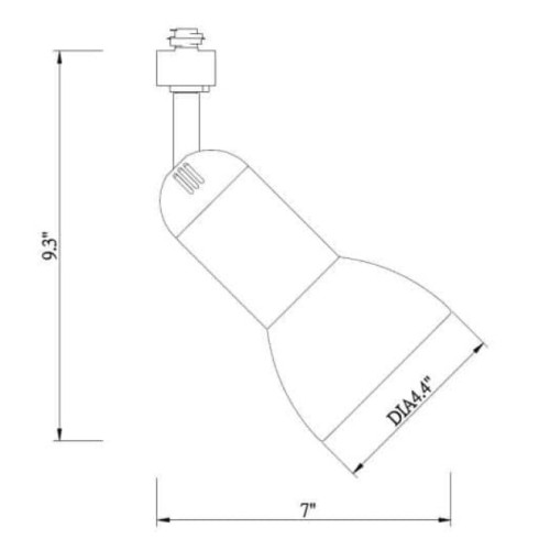 1-Light White R30/PAR30 Large-Step Linear Track Lighting Head