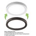 9 inch Color Selectable LED Flush Mount w/ Night Light Feature Optional White and Oil Rubbed Bronze Trim Rings