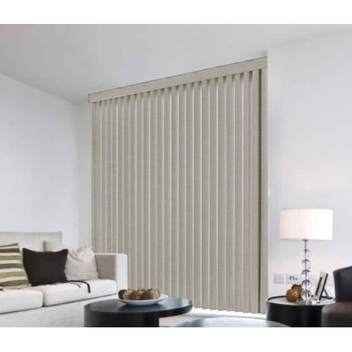 Pearl Gray Room Darkening Vertical Blind for Sliding Door or Window - Louver Size 3.5 in. W x 84 in. L(9-Pack)