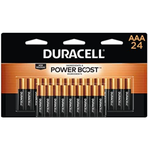 Duracell Coppertop AAA Batteries with Power Boost Ingredients, 24 Count Pack Triple A Battery with Long-Lasting Power, Alkaline AAA Battery for Household and Office Devices