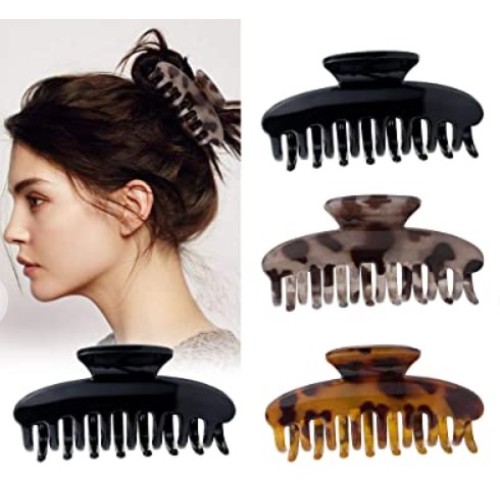 4PCS Hair Claw Clips, Nanssigy Nonslip Tortoise Hair Clips for Women Girls Thick Thin Hair