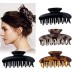 4PCS Hair Claw Clips, Nanssigy Nonslip Tortoise Hair Clips for Women Girls Thick Thin Hair, Hair Jaw Clamp Banana Barrettes, French Design Celluloid Leopard Print Hair Clip Styling Accessories