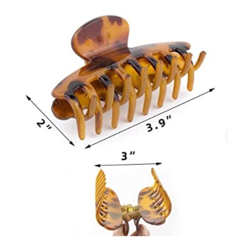 4PCS Hair Claw Clips, Nanssigy Nonslip Tortoise Hair Clips for Women Girls Thick Thin Hair