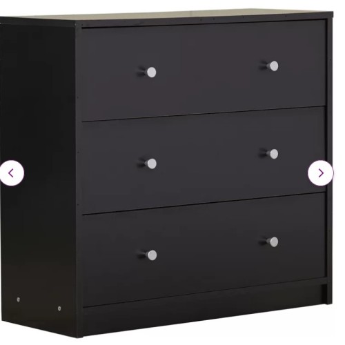 Black Guilford 3 Drawer 28.5'' W