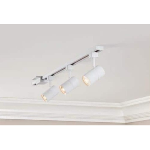 4-ft. 3-Light White Integrated LED Linear Track Lighting Kit with Mini Cylinder Track Heads