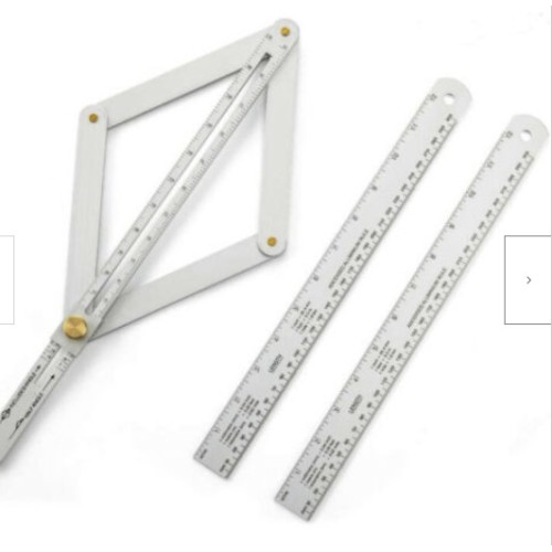 Aluminium Alloy Corner Angle Finde +2 PCS 12"/300mm Straight Rule,Protractor